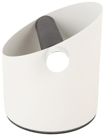 SIXRUN Kolstål Coffee Knock Box Ground Container 5,3 X 5,9 Tum med Värmerostsäker Design för Hemmacafébruk (Vit)