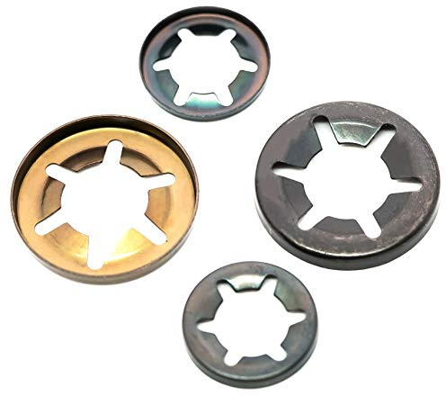 Starlock Rondelles pour tige de retenue de clips à pousser 2 mm – 25 mm en acier à ressort (10, 10 mm)