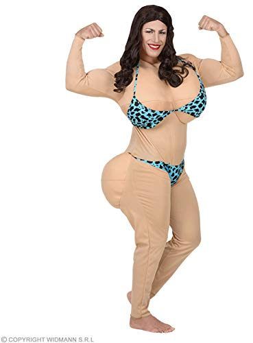 W WIDMANN MILANO Party Fashion - Kostüm Miss Bikini, Overall mit Brüsten und Hintern, Bikini, lustige Verkleidung Erwachsene