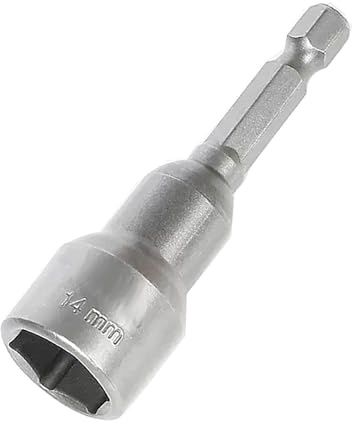 1 tournevis à douille hexagonale de 14 mm pour perceuse, tourne-écrous et adaptateur de douille à choc