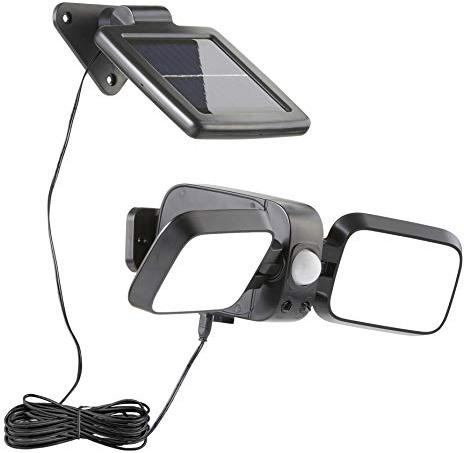 Northpoint LED Strahler Solar Bewegungsmelder integrierter Timer 4000K Farbtemperatur 3600mAh Akku 5m Kabel