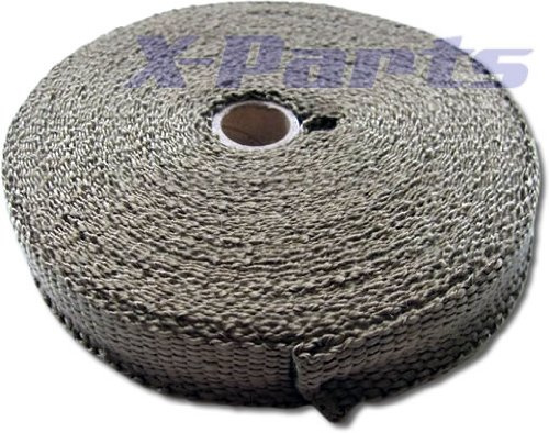 15m lang 5cm breit Titan Hitzeschutzband Fächerkrümmer Auspuff Band Lava Lawa 1016066