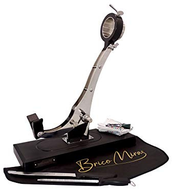 BRICOMIRAS JAMONERO Modelo ÉLITE Inoxidable Base Polietileno PE-500, Regalo Cuchillo + CHAIRA + CUBREJAMÓN Especial Oro + PAÑO + Pinza Arcos DE Acero Inoxidable, JAMONERO Profesional con Regalos