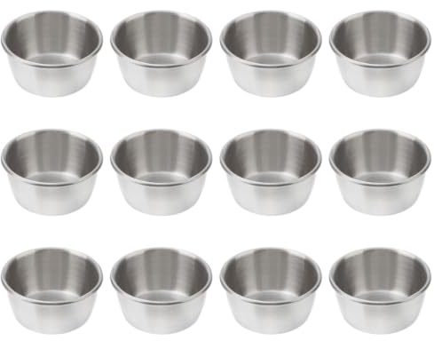 Cabilock 12pièces Coupelles Acier Inoxydable Pour Sauce Récipients à Dipping Idéals Pour Restaurants Et Fêtes à Domicile