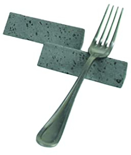 Poggiaposate in Pietra Lavica dell'Etna, accessorio di design per la tua tavola. Idea regalo. Set da 6 pezzi