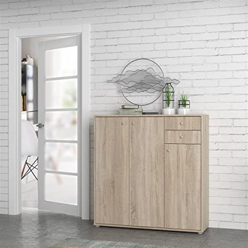 möbelando Kommode Beistellschrank Anrichte Standschrank Holzschrank Schrank Tembi I Sonoma-Eiche