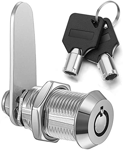 Litensh Serratura a camma tubolare filettata, serratura per cassetta postale, serrature per armadietti, serratura a cilindro per porta cassetti armadietti cassetta delle lettere con chiavi uguali 25mm