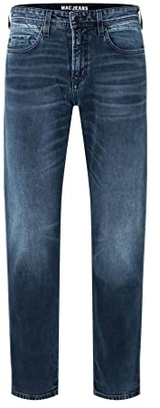 MAC Jeans herr Ben Loose Fit jeans, Blå svart autentisk använd, 31W / 30L
