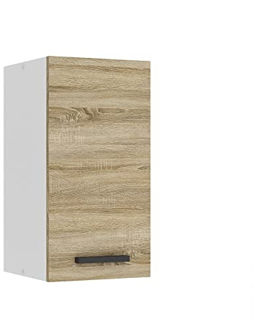 Belini Hängeschrank Küche, Küchenschränke SG. Breite 30 cm. Oberschrank mit 1 Tür, Küchenhängeschränke, Wandschrank Hängend, Sonoma-Eiche