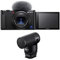 Sony Vlog-Kamera ZV-1 (Digitalkamera, 24-70mm, seitlich klappbares Selfie-Display für Vlogging & YouTube, 4K Video) + Mikrofon