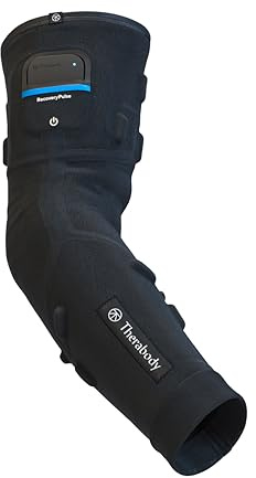 Therabody RecoveryPulse Arm Manchon de compression et de vibration pour soulager les douleurs et les douleurs dans les bras, augmenter la flexibilité (taille M)