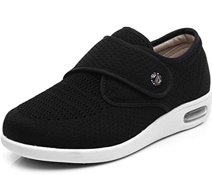 ASRJ Chaussures pour diabétiques pour femmes, chaussons orthopédiques à coupe large, chaussures pour personnes âgées, largeurs étendues chaussures de santé douces et légères