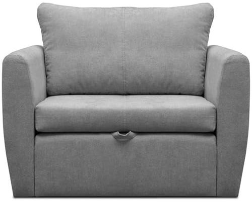 Mars Meble Bella Sessel mit Schlaffunktion Klappbar Schlafsessel Relaxsessel mit Bettkasten Fernsehsessel mit Bettfunktion Klein Schlafcouch Ausziehbar, Farbe: Schwarz, Stoff: Alfa 21