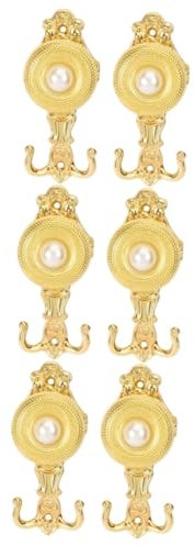 Zerodeko 3 Paare Gardinenhaken Für Vorhänge Goldene Farbe Vorhanghaken Für Jalousien An Der Wand Montiert Europäischer Stil Gardinenhaken Aus Metall Vintage-vorhänge Wandhaken Schnüren