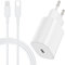Caricatore veloce iPhone, caricabatteria USB C da 20W con cavo di ricarica iPhone 2M, adattatore di alimentazione con cavo Lightning da 2m per Apple iPhone 14 Pro Max/13 Pro/12/11/X/XR/XS/8/Mini/iPad
