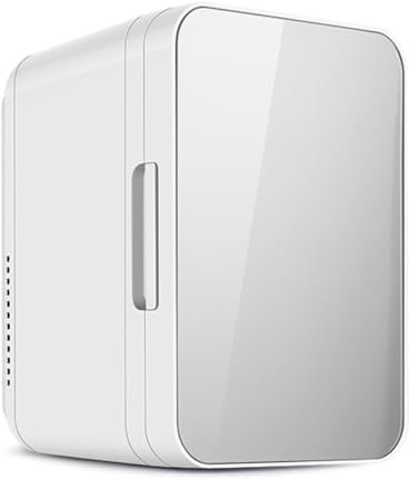 Mini Frigo De Chambre Rose Mini Réfrigérateur De Chambre 6l Petit Frigo Cosmetique Avec Compartiments, Réfrigérateur Compact À Une Porte Pour Voiture, Soins De La Peau(Color:/Silver,Size:220V)