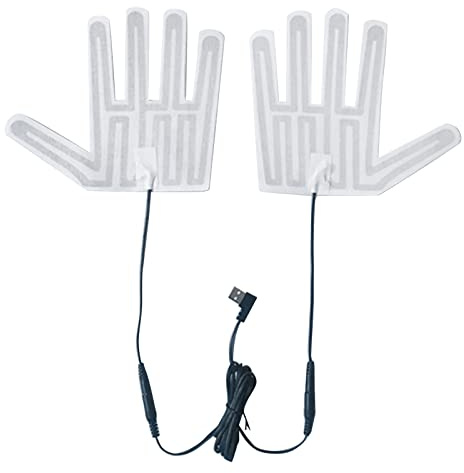 Pnuokn 1 Paar Elektrische Heizkissen USB Beheizte Handschuhe Pad Thermohandschuhe Beheizte Blätter