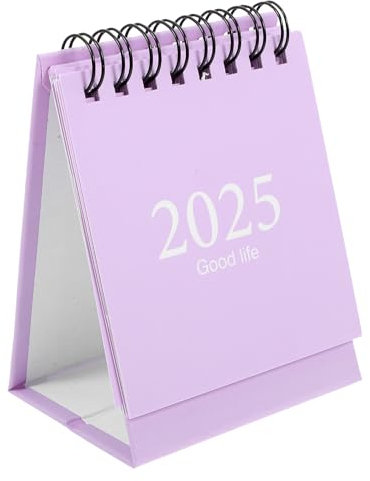 SEWACC Mini-tischkalender Kleiner Monatskalender Dekorativer Kalender Für Schreibtischgebrauch Aus Dickem Papier Mit Stabiler Spiralbindung Praktisch Für Tägliche Planung Und Besprechunge