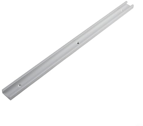 FACULX T-Nut-Gehrungsschiene, Aluminiumlegierung 6061 T-Tracks Schlitz-Gehrungsschiene, gerade Kante, Spannwerkzeug, T-Nut-Schiene für Holzbearbeitung, Oberfräse, Tischsäge (500 mm T-Schiene)