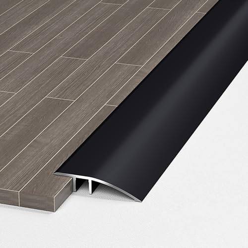 Raouoae Höhenausgleichsprofil Für Bodenbeläge 90CM*3 Übergangsprofil Höhenausgleich 0.8-3.5CM Für Saubere Übergänge Zwischen Laminat Und Fliesen(Schwarz,Breite: 4.2 cm)