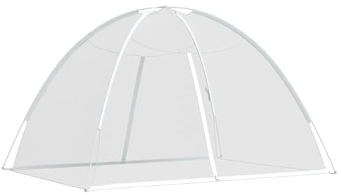 vidaXL Mosquitera con puertas Mongolia 220 malla blanco 200x200x135 cm, mosquitera para cama, mosquitera plegable, mosquitera Mongolia