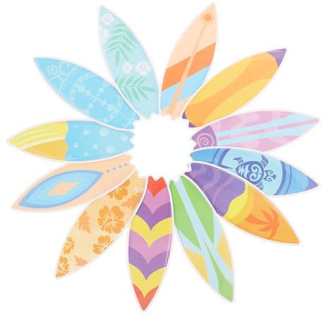 MUSISALY Hawaiian Decor Aufkleber 60pcs Surfbrett Klassenzimmer Dekorative Aufkleber Für Party