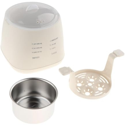 perfk Hervidor de Huevos eléctrico rápido, máquina para hervir Huevos, práctico hervidor de Huevos Digital Inteligente portátil para Cocina, Dormitorio, 3