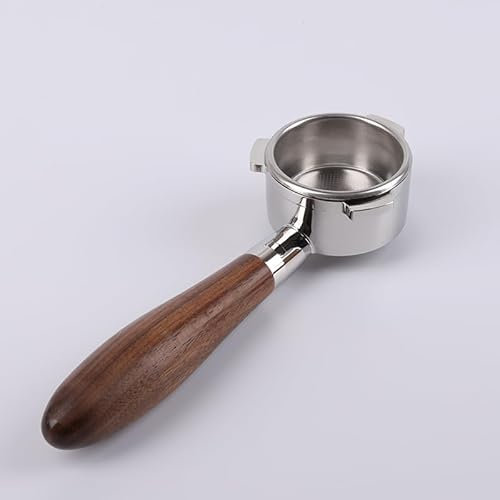 CAPFEI Bodenloser Siebträger 54mm Kompatibel mit Sage/Breville Barista Express, Pro, Touch, and Impress | Walnut Griff
