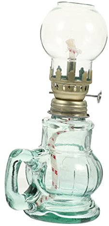 Cabilock Retro-Petroleumlampe Lampen klein Laterne Lampe Öllaterne Kerosinlampe Paraffin hochzeitsdeko Öllampe für den Innenbereich Petroleumlichter alte Öllampe Glas Green