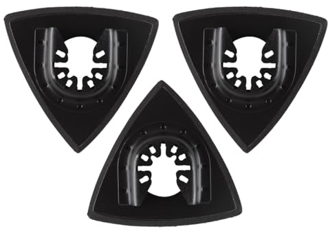 Enwye 3 Pezzi di Platorello Abrasivo Multiutensile, Platorello Abrasivo Triangolare da 80 Mm, Lame Multiutensile, Accessori Oscillanti per Il Fissaggio dei Platorilli