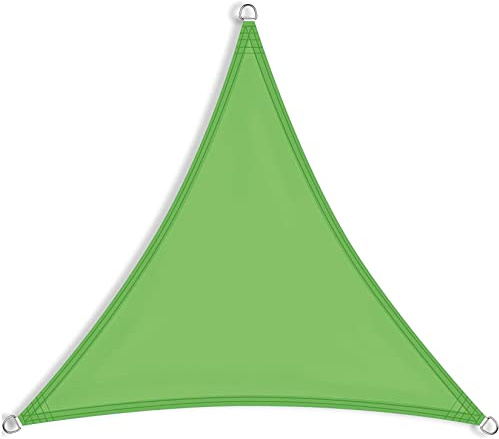 Tenda parasole a forma di triangolo, resistente, 8 x 8 x 8 m, resistente alle intemperie, con kit di fissaggio a corda, per patio, cortile, prato e giardino, soluzione perfetta per l'ombra all'aperto