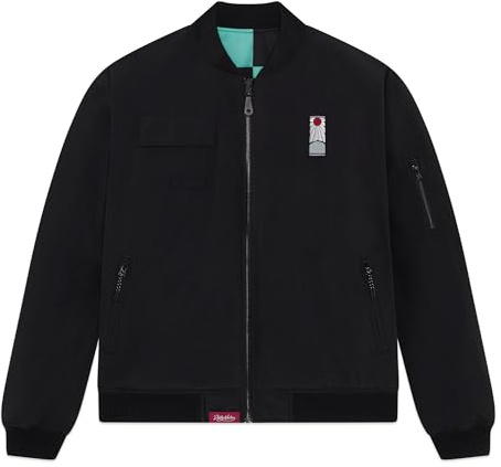 Dolly Noire Demon Slayer Kamado Tanjiro Bomber Reversibile Verde e Nero – Unisex, Giacca, Ricamo e Stampa Digitale Collezione Ufficiale