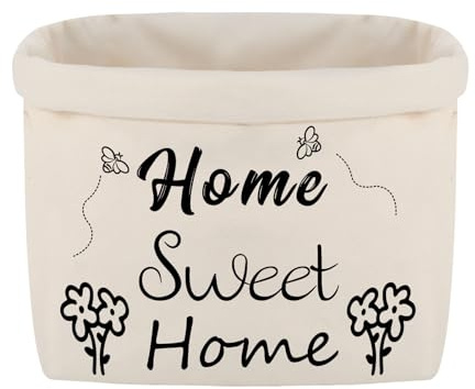 Brotkorb Stoff Einzugsgeschenk Wohnung Brötchenkorb aus Baumwolle Home Sweet Home Aufbewahrung für Brot Obst und Gemüse