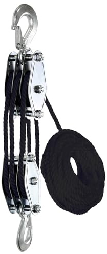 Rope Hoist | Ratchet Puller Hoists For Hunting | Heavy Duty Rope Hoist | Portable Hand Puller With Ratchet Mechanism, Strong Lifting Tool For Deer Hunting, Camping, Garage, Workshop, Outdoor Survival