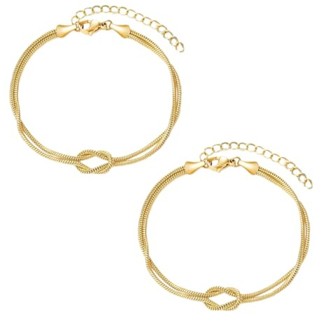 OIXEY 2 Pezzi Bracciali Coppia, Bracciale Amicizia, Bracciale Donna, Bracciali Amicizia Donna, You And MeBraccialetti Donne, Regali Di Coppia, Regalo Fidanzato I Mamma Amica(A)