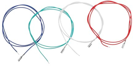 Ciieeo Juego de 4 Cables de Repuesto para Cabezal de Tocadiscos Estéreo Accesorio para Tocadiscos y Fonógrafo Colores y Cable de Conexión para Instalación Rápida Hogar y Bar