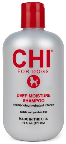 CHI for Dogs Deep Moisture Hydrating Dog Shampoo, 16 Fl Oz Bottle