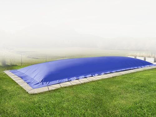 ANKO PLANEN Aufblasbare Poolplane rechteckig - Winter Abdeckung für den Pool - hochwertig & robust AirDeluxe (Poolinnenmaß: 6m x 3m, Blau)