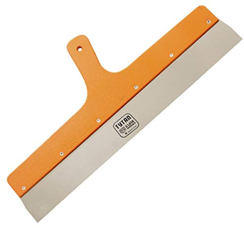Toolty Stainless Steel Spatula - 400mm - Wooden Handle - for Plastering, Finishing, Sand, Cement - Filling, Taping Knife, DIY - TLTY-0904