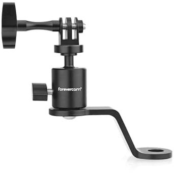 Aluminium Motorrad Rückspiegelhalterung 360 ° Drehung Metallhalterung Halterungsklemme Kompatibel für Gopro Max Hero 13/12/11/10/9/8/7/6/5, YI, AKASO, SJCAM, DJI Osmo und weitere Action-Kameras