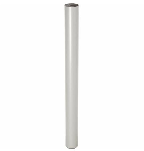 WAGNER Möbelbein/Tischbein/Möbelfuß/Verstellfuß Telescope - Ø 60 x 700-1070 mm, ausziehbar, Industriestahl pulverbeschichtet hellgrau - 12186301