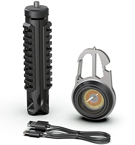 Cob Schlüsselanhänger Arbeitslicht, Mini LED Taschenlampe, 800 Lumen Notlicht Wiederaufladbar, 7 Modi USB tragbare Inspektionsleuchte mit Schraubendreher mit Standfuß für Camping, Notfall, Reparatur