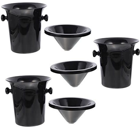 SOLUSTRE 3Er Set Weinverkostung Spucknäpfe Pp Eimer Mit Doppelgriffen 8.27 Zoll Weindump Eimer Für Bar Weinprobe Und Party Eiskübel