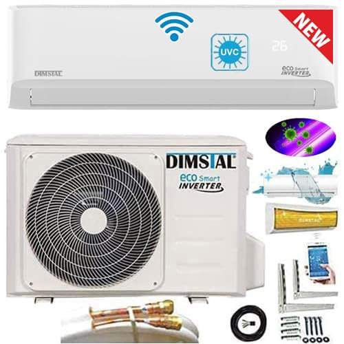 12000 BTU 3,6 kW QuickConnect ULTRA PLUS - Split Klimaanlage + Heizung ECO Smart WiFi/UV-C/Self-Clean/Follow Me komplett Set leise inkl. 5m QuickConnect Leitungen