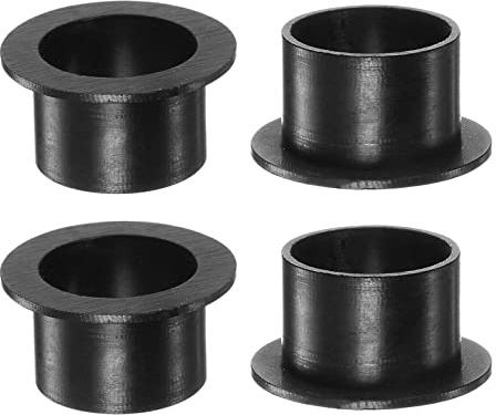 QUARKZMAN 4pz Flangiato Manicotto Cuscinetti 15.1mm Foro 17mm OD 12mm Lunghezza Nylon Boccole per Albero Nero