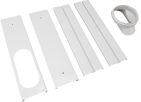 Zerodis Kit de Sellado de Ventana de PVC Intercambiable, Paneles, Ventilación Portátil para Ventanas Horizontales y Verticales, Asegura Aire Acondicionado, Diseño Adaptativo
