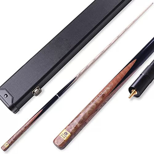 MyNvy Billiard Tisch mit zubehör Billiard cue Billard Queue Snooker-Billard-Queue, Eschenholz, 9,8 mm/10 mm Kopf, 145 cm 3/4, geteilter Billard-Queue(Color:B,Size:)
