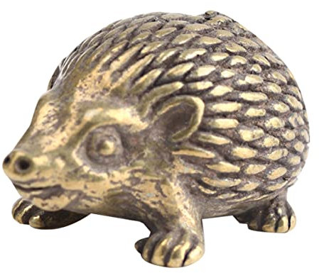 PRETYZOOM Messing Igelfigur Desktop Ornament Schnitzerei Handgefertigt Retro Stil Geschenk Für Heim Und Bürodekoration