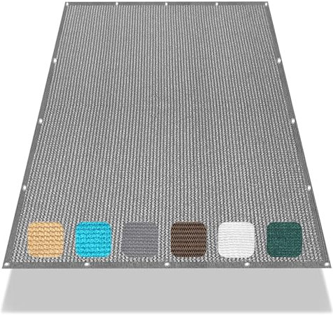 Beschattungsnetz inkl Befestigungsseile 3 x 9 m Uv-Schutz Windschutz Schattiergewebe Sichtschutz Zaun mit Ösen Befestigungs Kit für Garten Balkon Terrasse Patio, Hellgrau