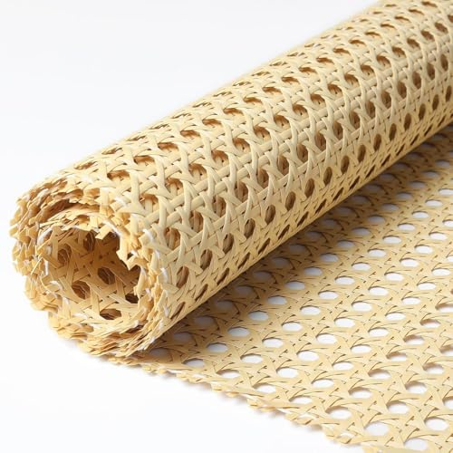 TOOSOAR Rattan-Gurtband,35 x 200cm Natürliches Rattan Webbing Geflecht,für Caning Projekte Mesh Rattan Gewebe für Möbel Stühle Schränke